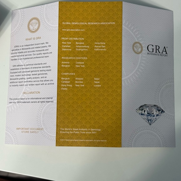 New in box!  Halo moissanite earrings, 2ct silver. - Picture 5 of 7